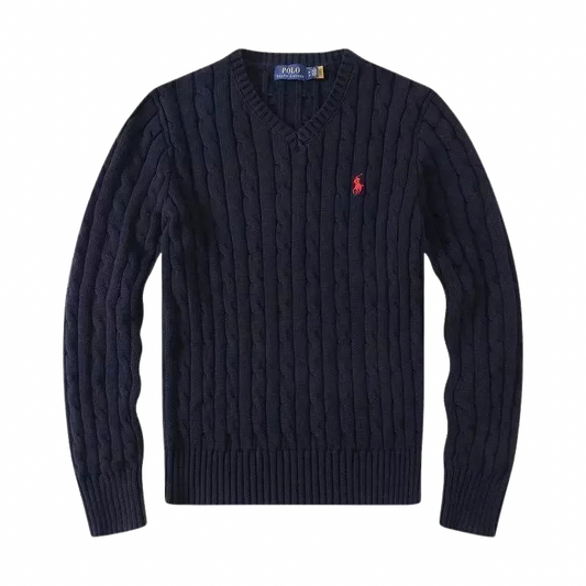 Polo Ralph Lauren Sweater V-Neck Navy Red