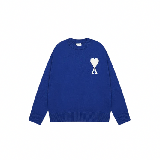 AMI PARIS Sweater Blue White