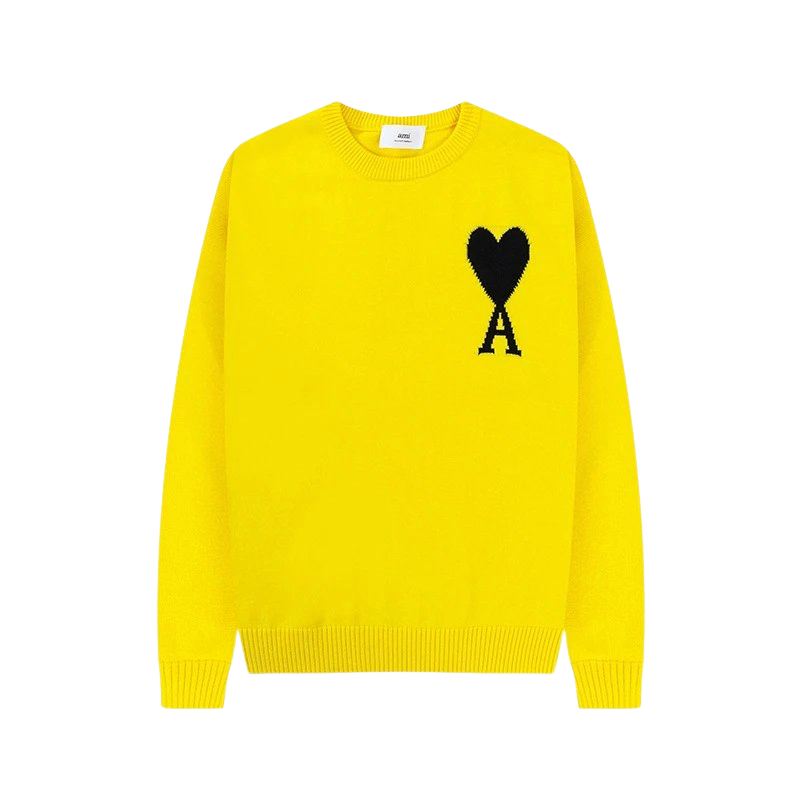 AMI PARIS Sweater Yellow Black