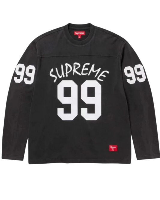 Supreme 99 L/S Football Top Black White