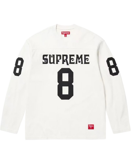 Supreme 8 Football Top White Black