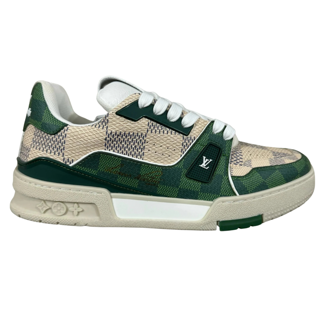 Louis Vuitton LV Trainer White Green