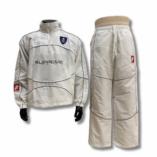 Supreme Reflective Piping Tracksuit White