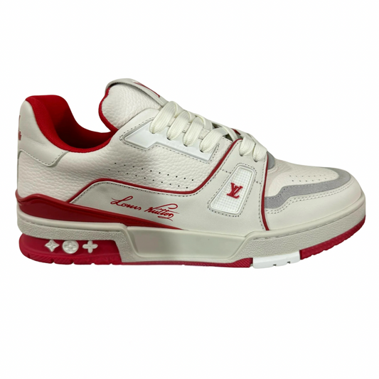 Louis Vuitton LV Trainer White Red
