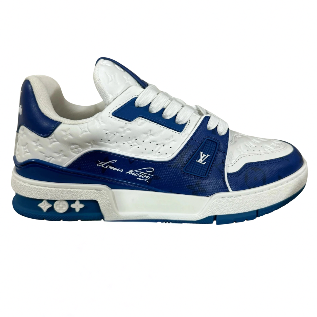 Louis Vuitton LV Trainer White Blue