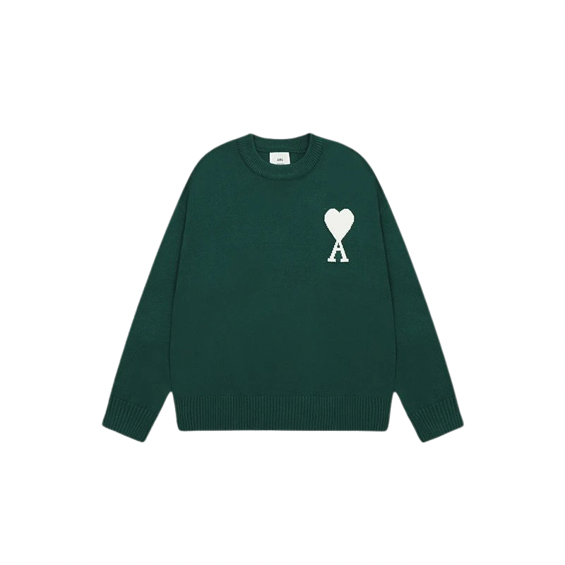 AMI PARIS Sweater Green White