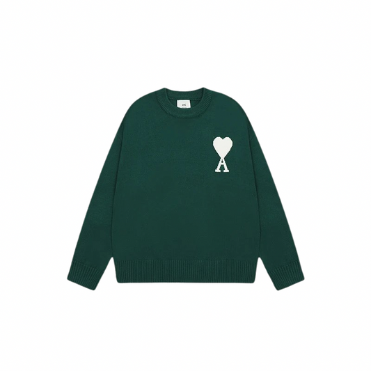 AMI PARIS Sweater Green White