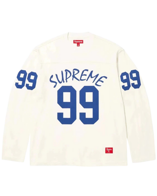 Supreme 99 L/S Football Top White Blue