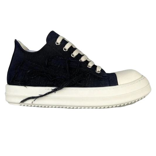 Rick Owens DRKSHDW Slashed Low Sneaks Black Milk