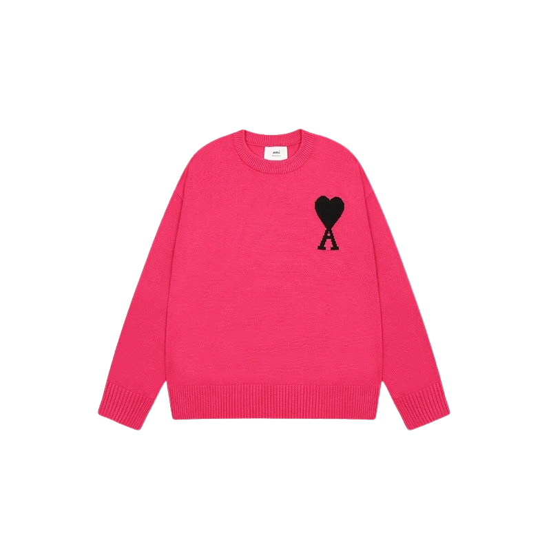 AMI PARIS Sweater Pink Black