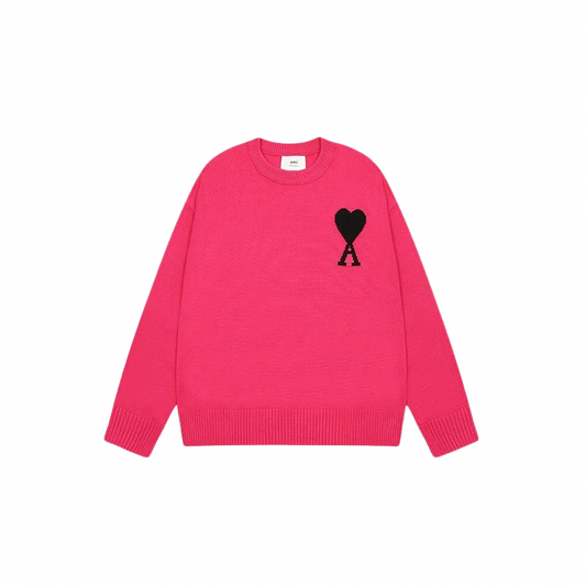 AMI PARIS Sweater Pink Black