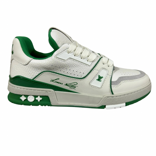Louis Vuitton LV Trainer White Green