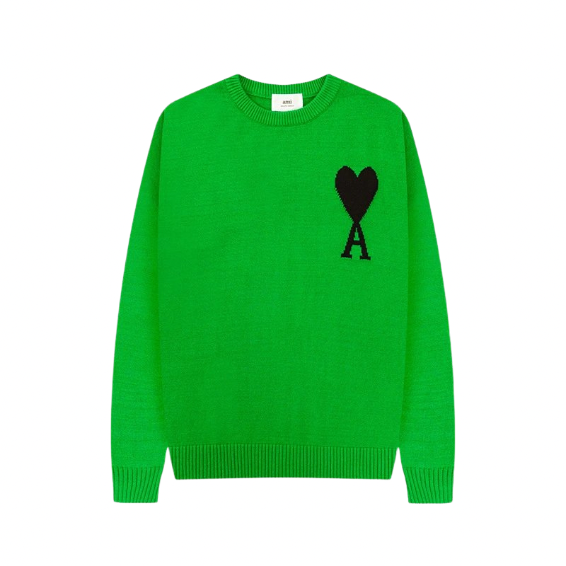 AMI PARIS Sweater Green Black