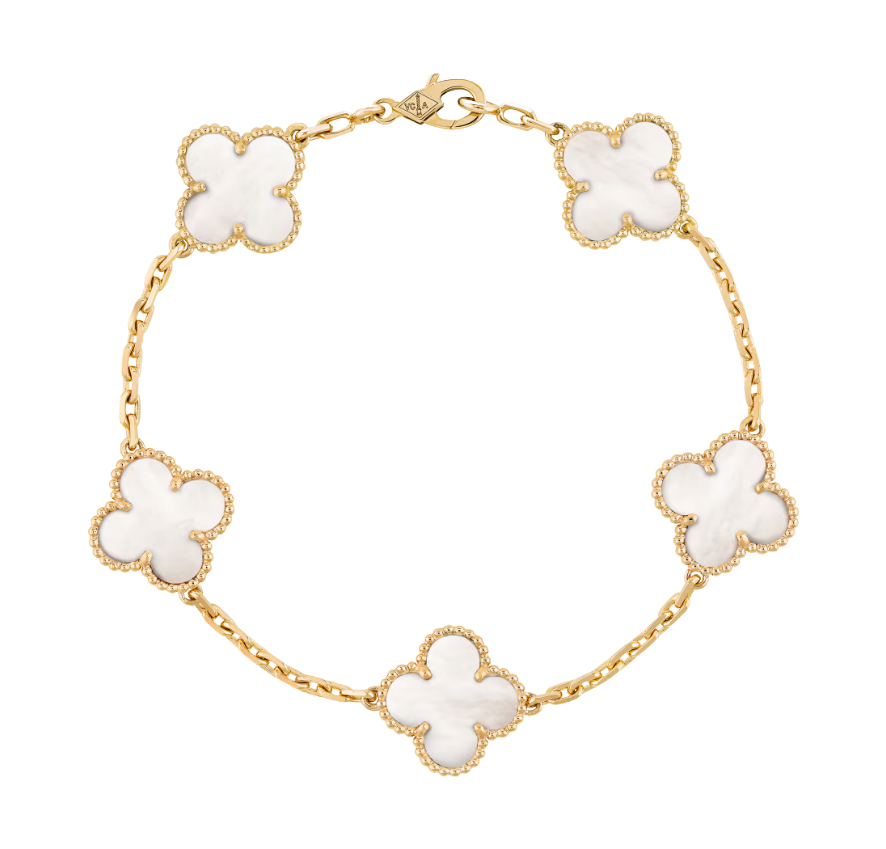 Van Cleef Bracelet Gold and Mother-of-Pearl