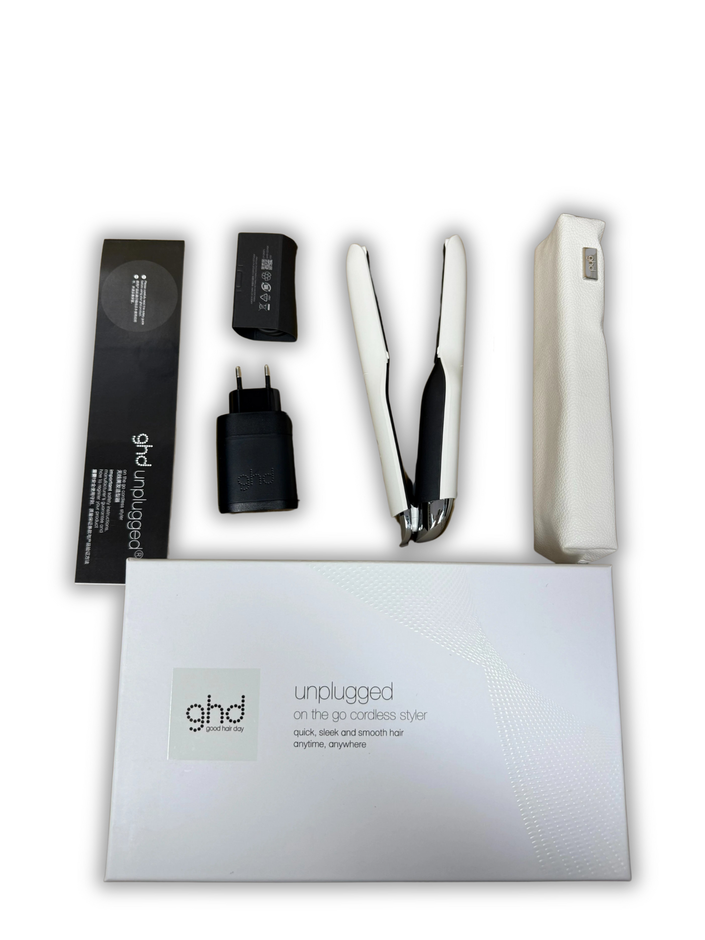 GHD Unplugged Styler White