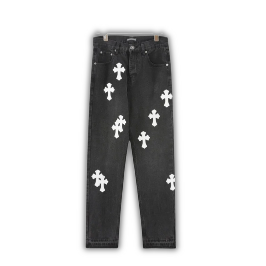 Chrome Hearts 21FW Denim Cross Black & White