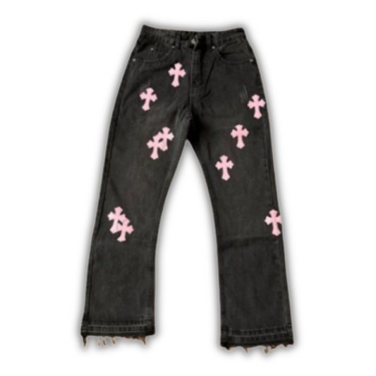 Chrome Hearts Flared Denim Black Pink