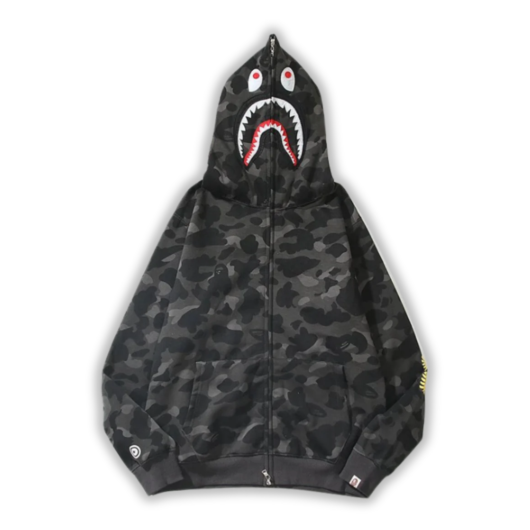 Bape Zipper Black & Grey