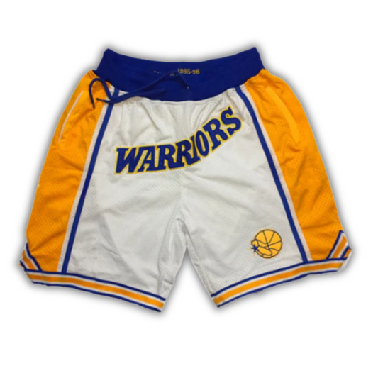 NBA Basketball Vintage Shorts Warriors White