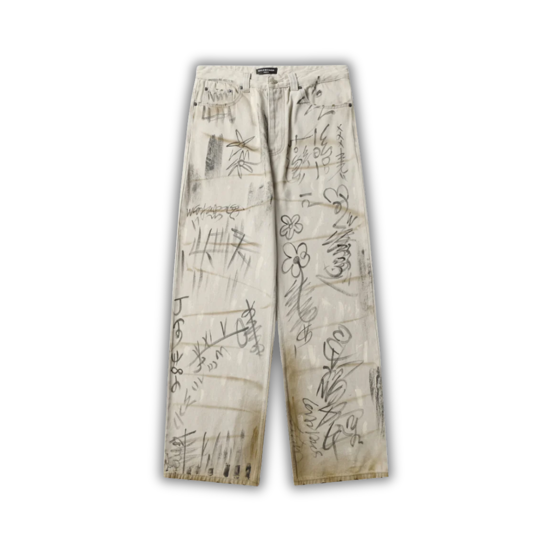 Balenciaga Graffiti Baggy Pants