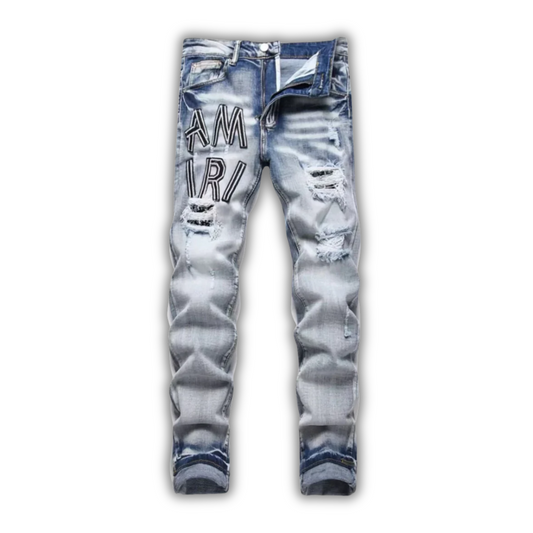 Amiri Ripped Jeans Blue
