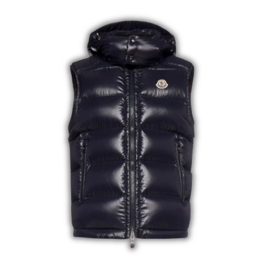 Moncler Bormes Vest Dark Blue Shiny
