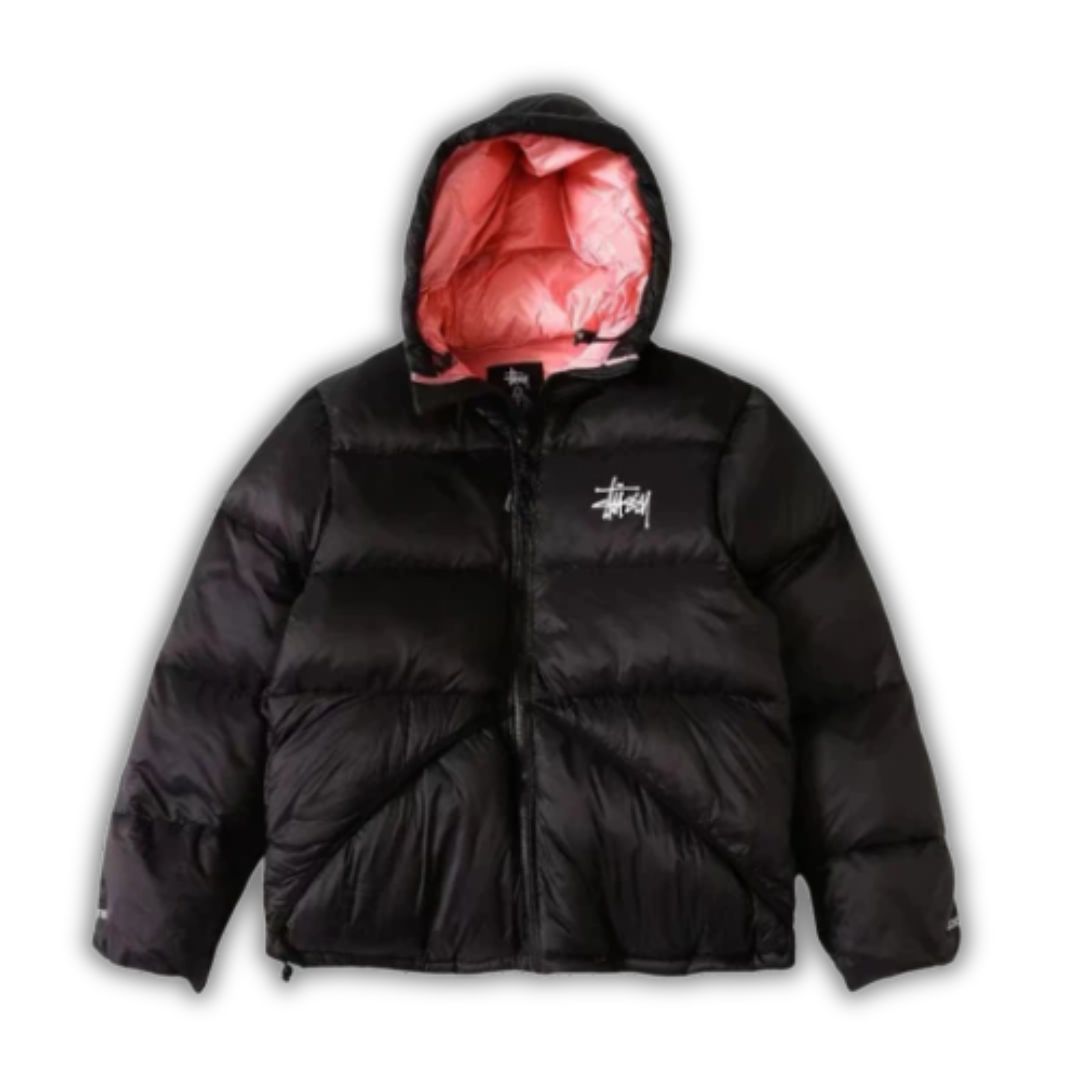 Stussy Down Jacket Pink Black
