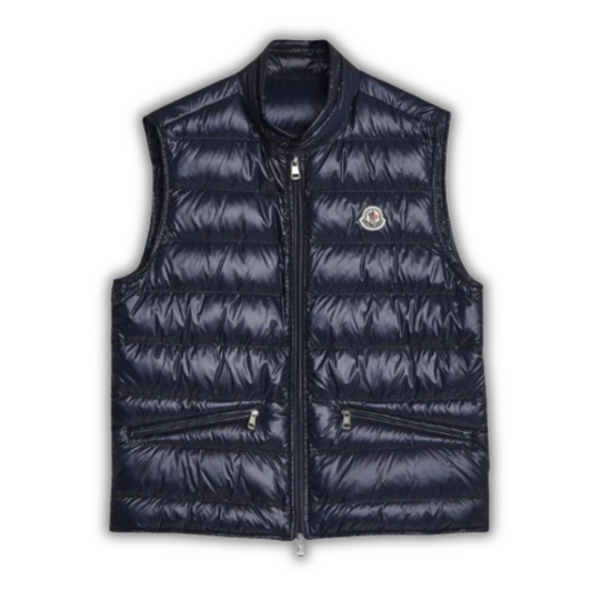 Moncler Gui Down Vest Navy Blue