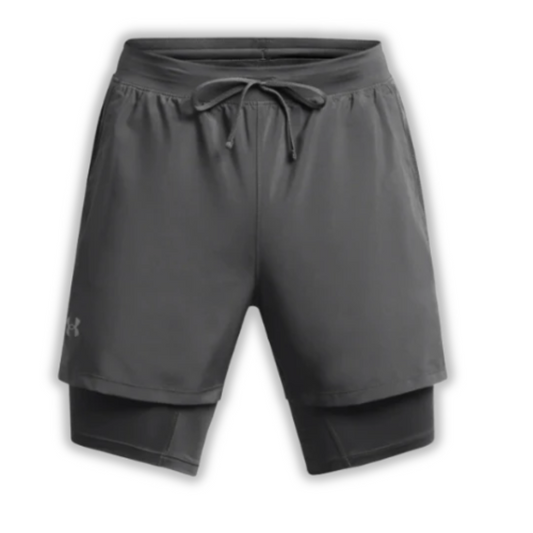 Under Amour Double Layer Compression Shorts Black Grey