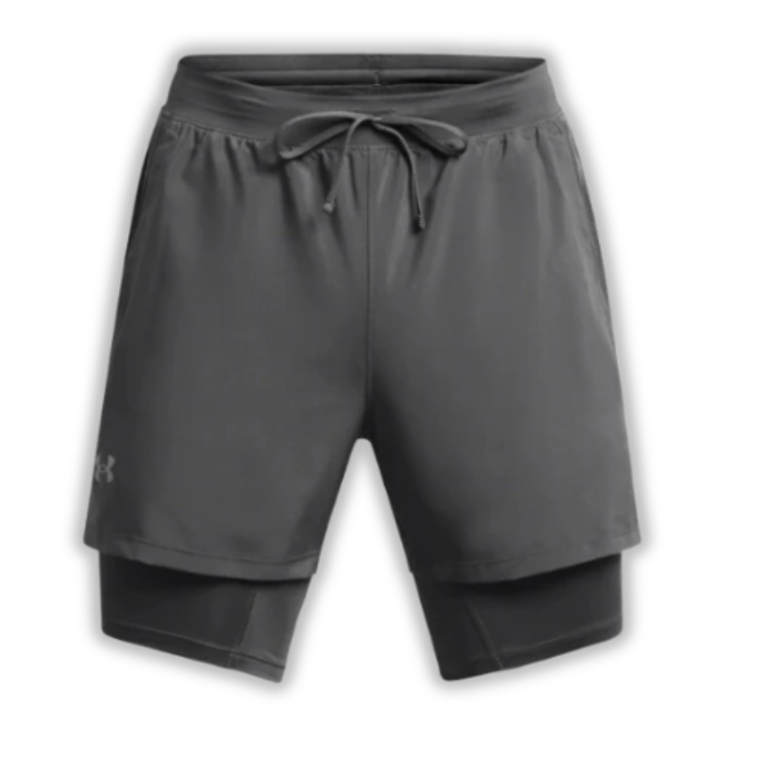 Under Amour Double Layer Compression Shorts Black Grey