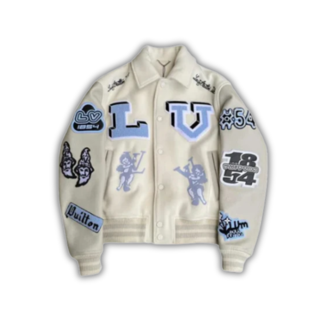 Louis Vuitton Bunny Varsity College Jacket Cream