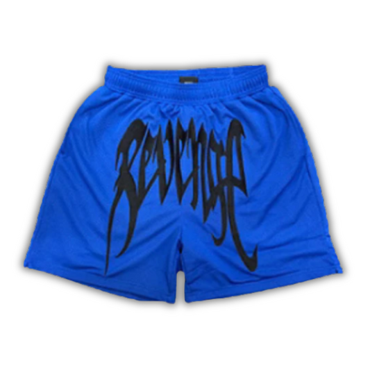 Revenge Shorts Big Print Blue