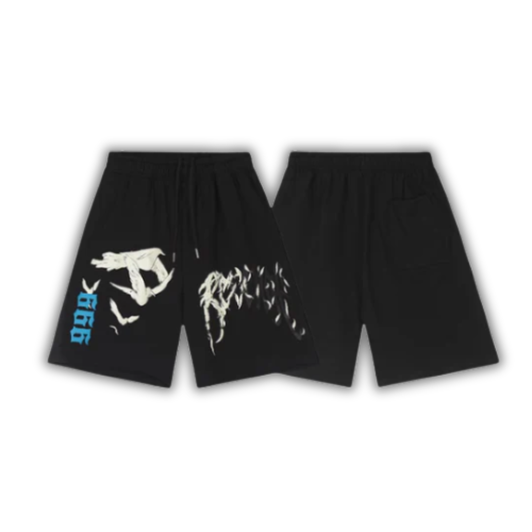 Revenge Shorts Pidgeon Black White