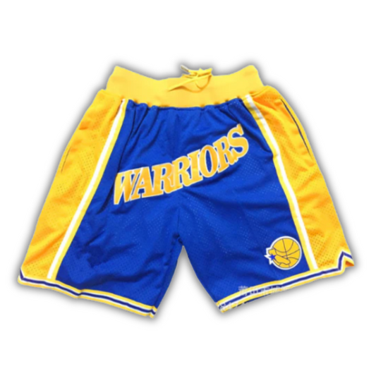 NBA Basketball Vintage Shorts Warriors Yellow