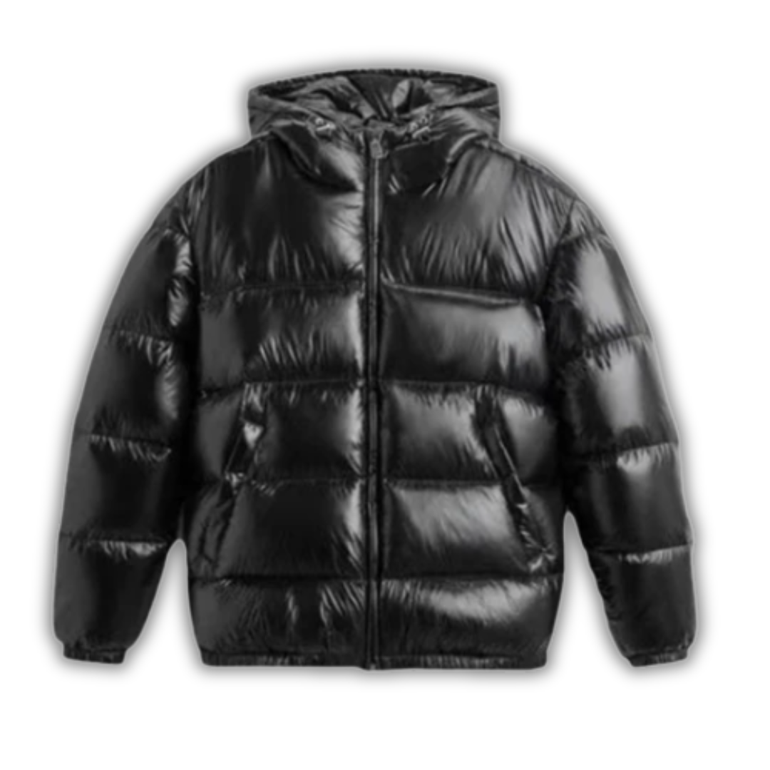 Zara Shiny Puffer Jacket Black