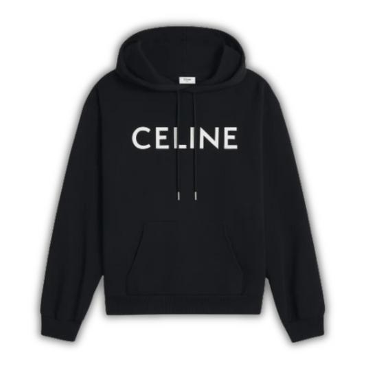 Celine Basic Hoodie Black White