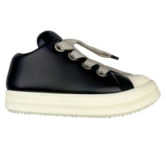 Rick Owens Jumbo Lace Padded Sneaks Low Black Milk