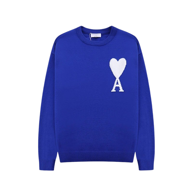 AMI PARIS Sweater Blue White
