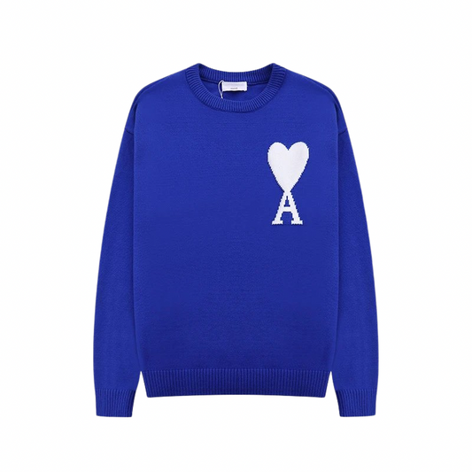 AMI PARIS Sweater Blue White