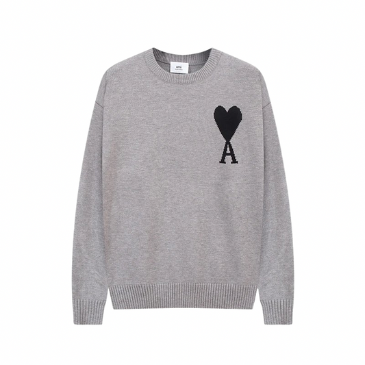 AMI PARIS Sweater Grey Black
