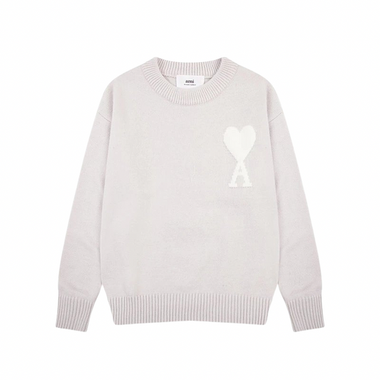 AMI PARIS Sweater Purple Grey