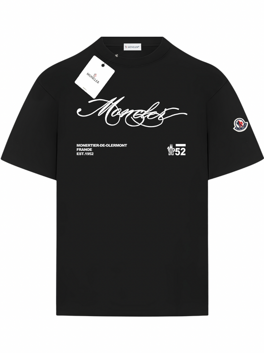 Moncler Cursiv T-Shirt Black