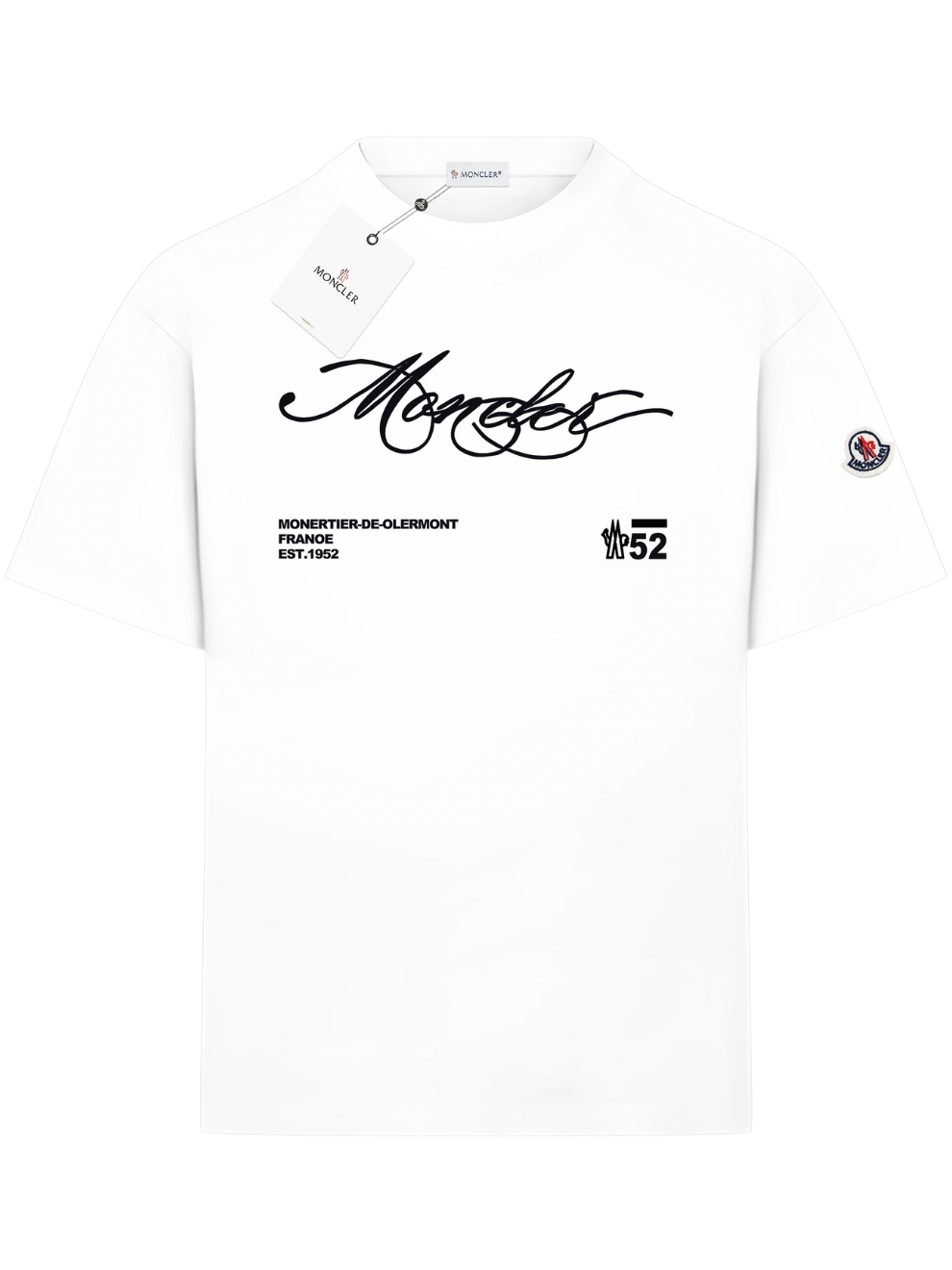 Moncler Cursiv T-Shirt White