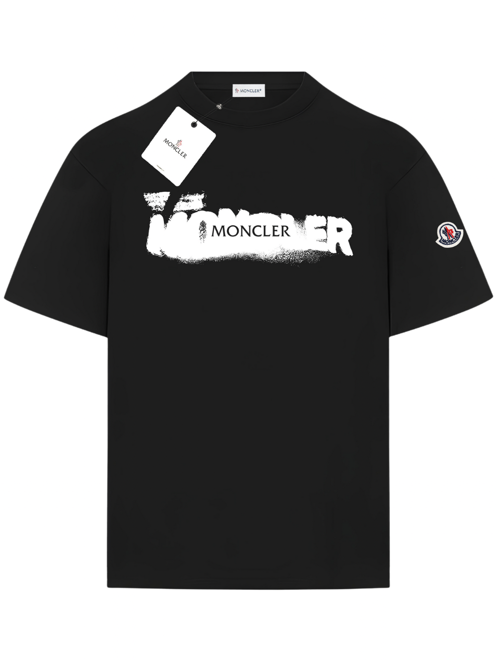 Moncler Branded Cotton T-Shirt Black