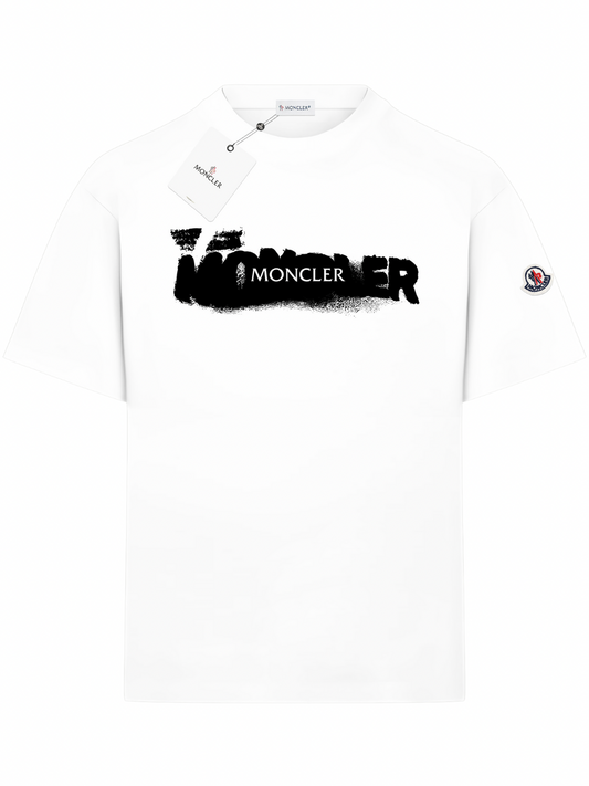 Moncler Branded Cotton T-Shirt White