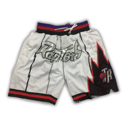 NBA Basketball Vintage Shorts Toronto Raptors White