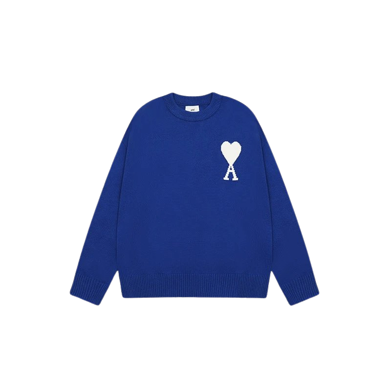 AMI PARIS Sweater Blue White