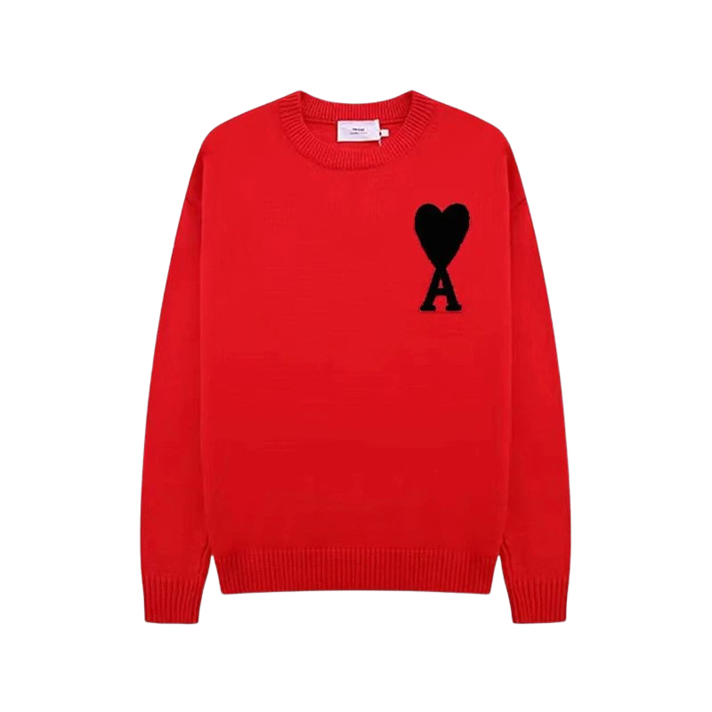 AMI PARIS Sweater Red Black