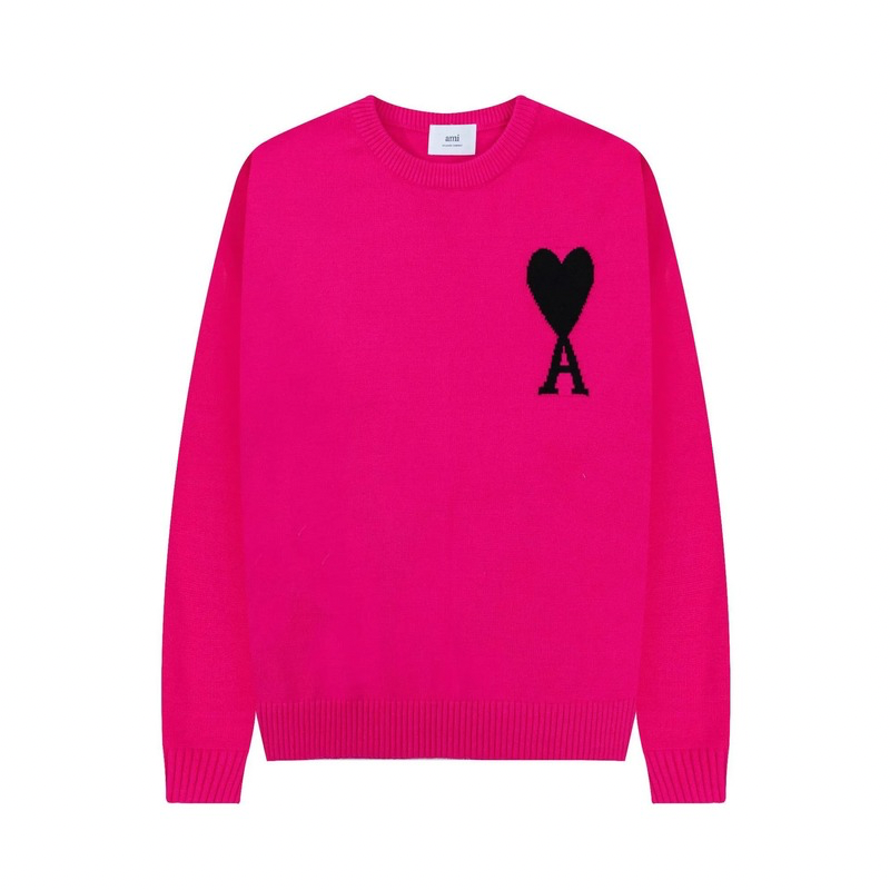 AMI PARIS Sweater Pink Black