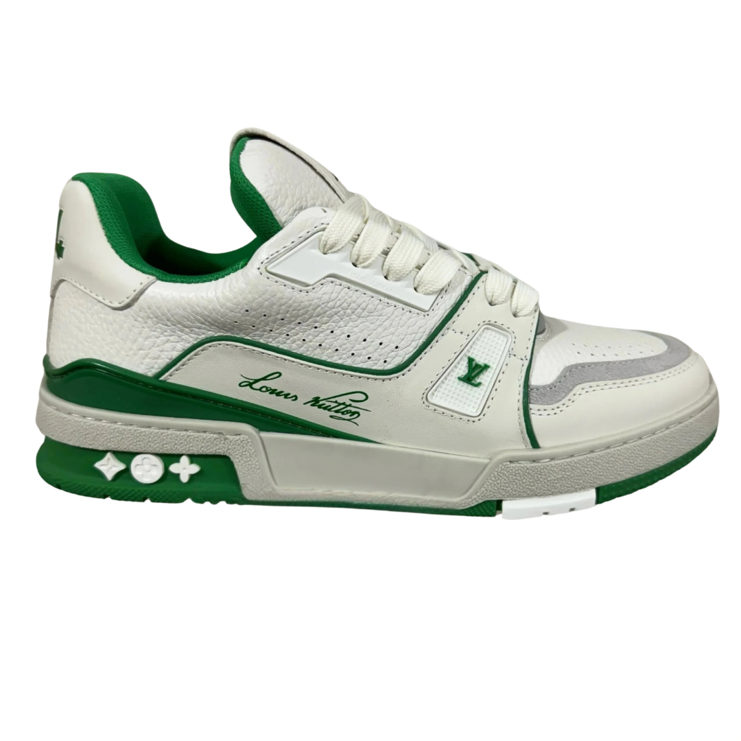 Louis Vuitton LV Trainer White Green